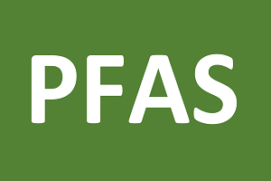 Green sign that says PFAS