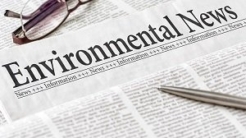 Newspaper with Environmental News as headline