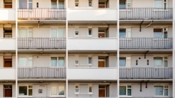 Facade of a council tower block