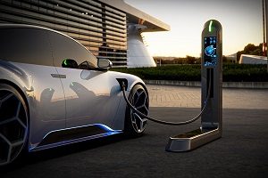 Electric vehicle charging station with car charging